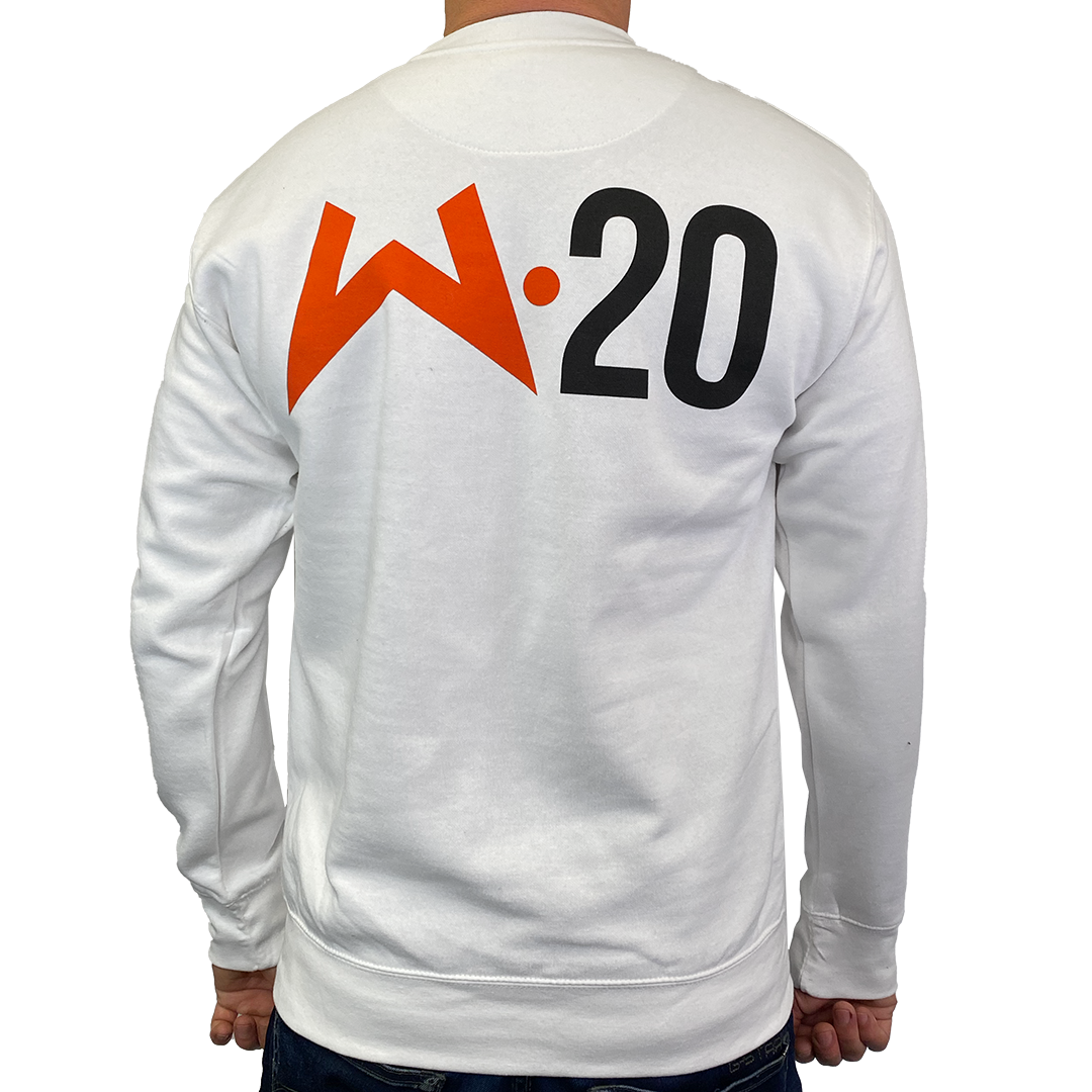 Crew Neck Sweatshirt in White