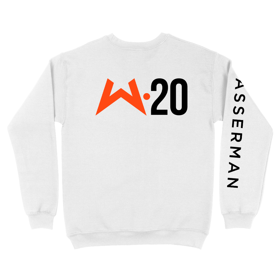 Crew Neck Sweatshirt in White