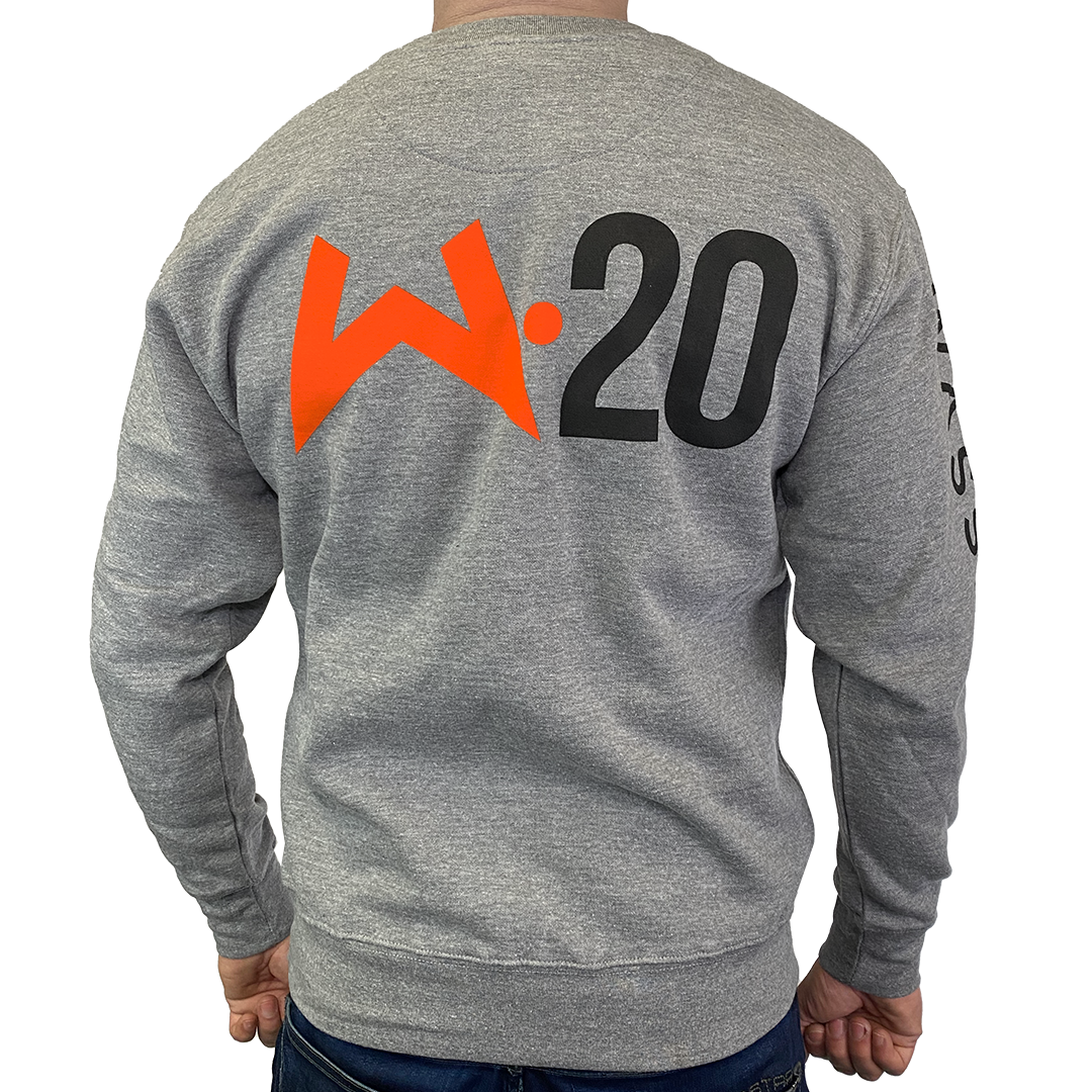 Crew Neck Sweatshirt in Heather Grey