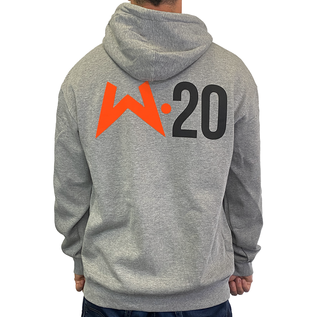 Zipper Hoodie in Heather Grey