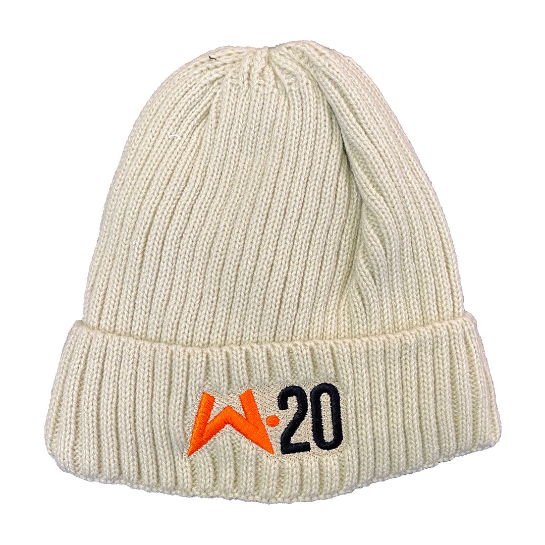 Ribbed Pattern Beanie in Cream