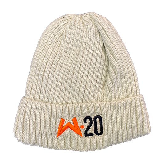 Ribbed Pattern Beanie in Cream