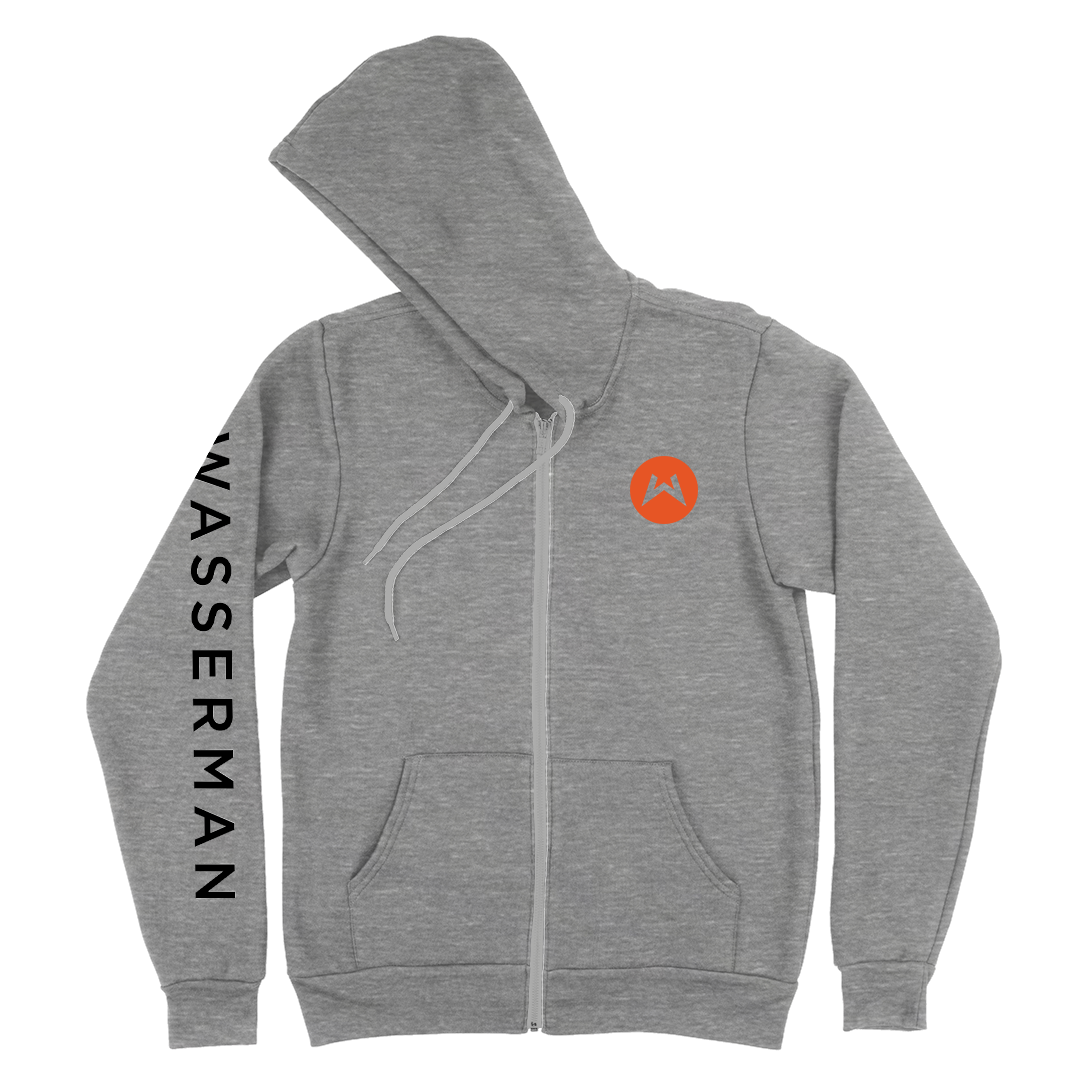 Zipper Hoodie in Heather Grey