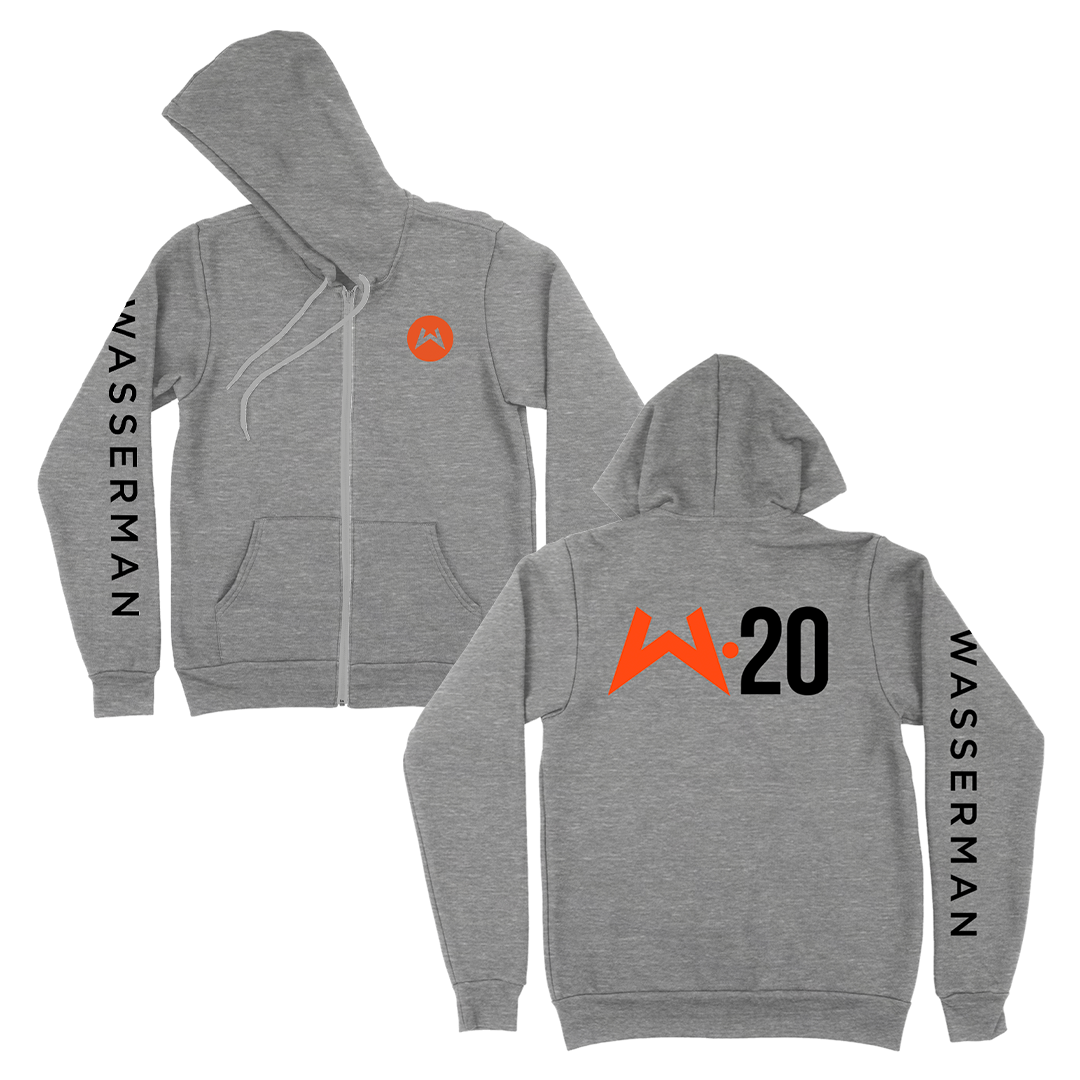 Zipper Hoodie in Heather Grey