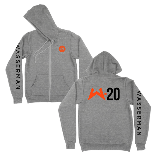 Zipper Hoodie in Heather Grey