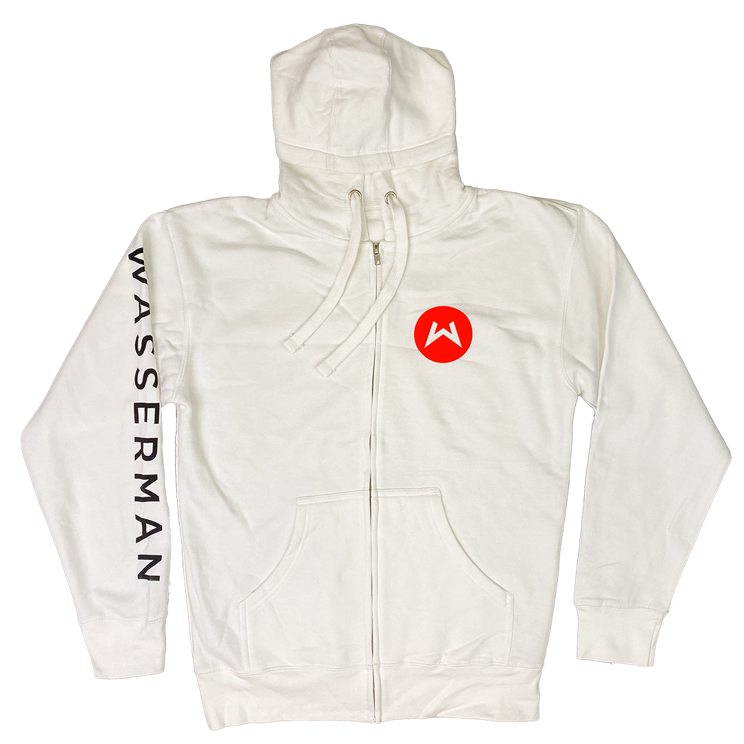 Zipper Hoodie in White