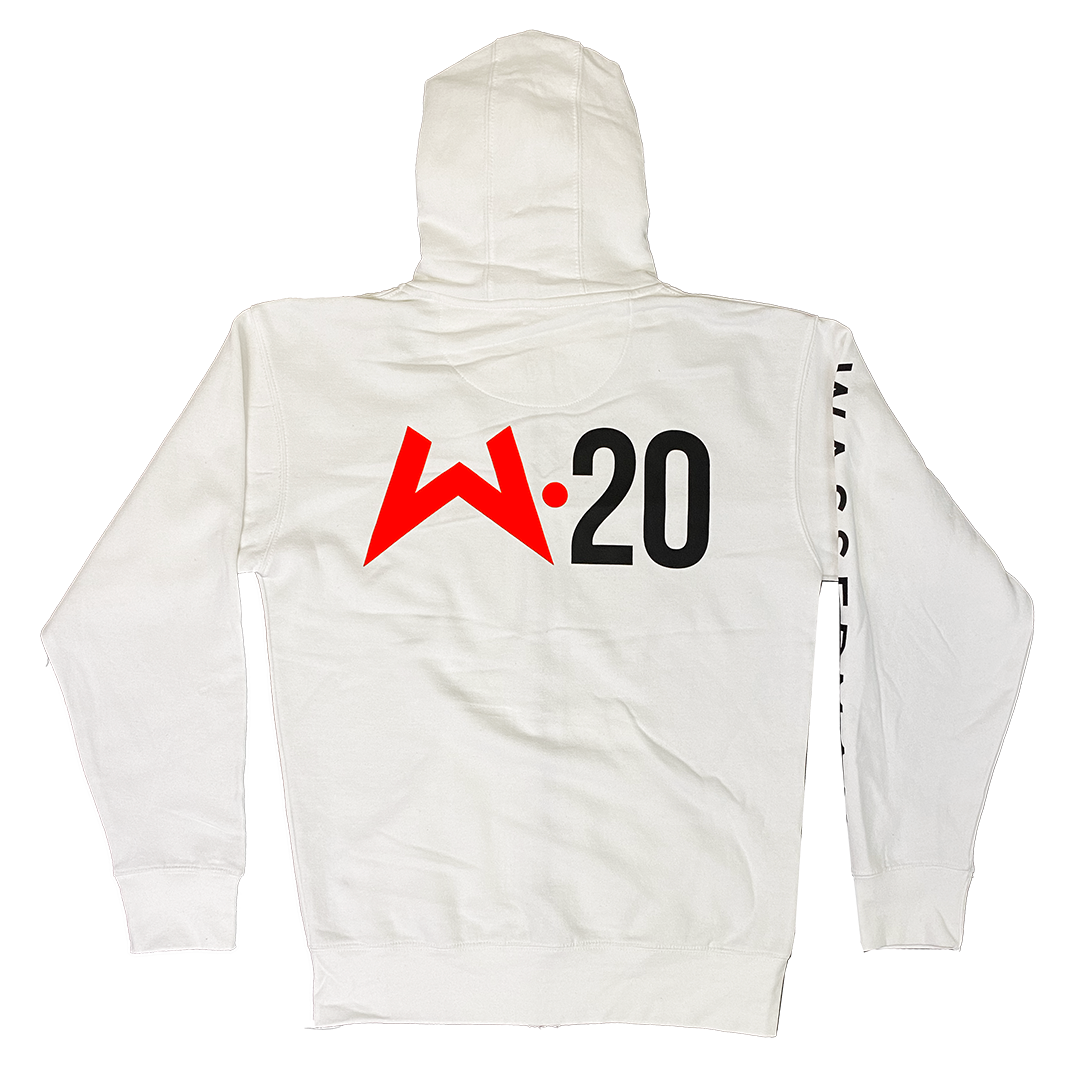 Zipper Hoodie in White