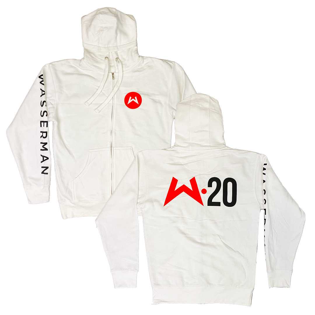 Zipper Hoodie in White